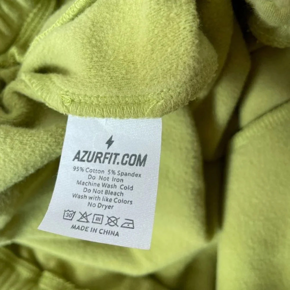 AzurFit Lounge Set Sweat Shorts and Crop Tank Matcha Green Size Small - Picture 8 of 8